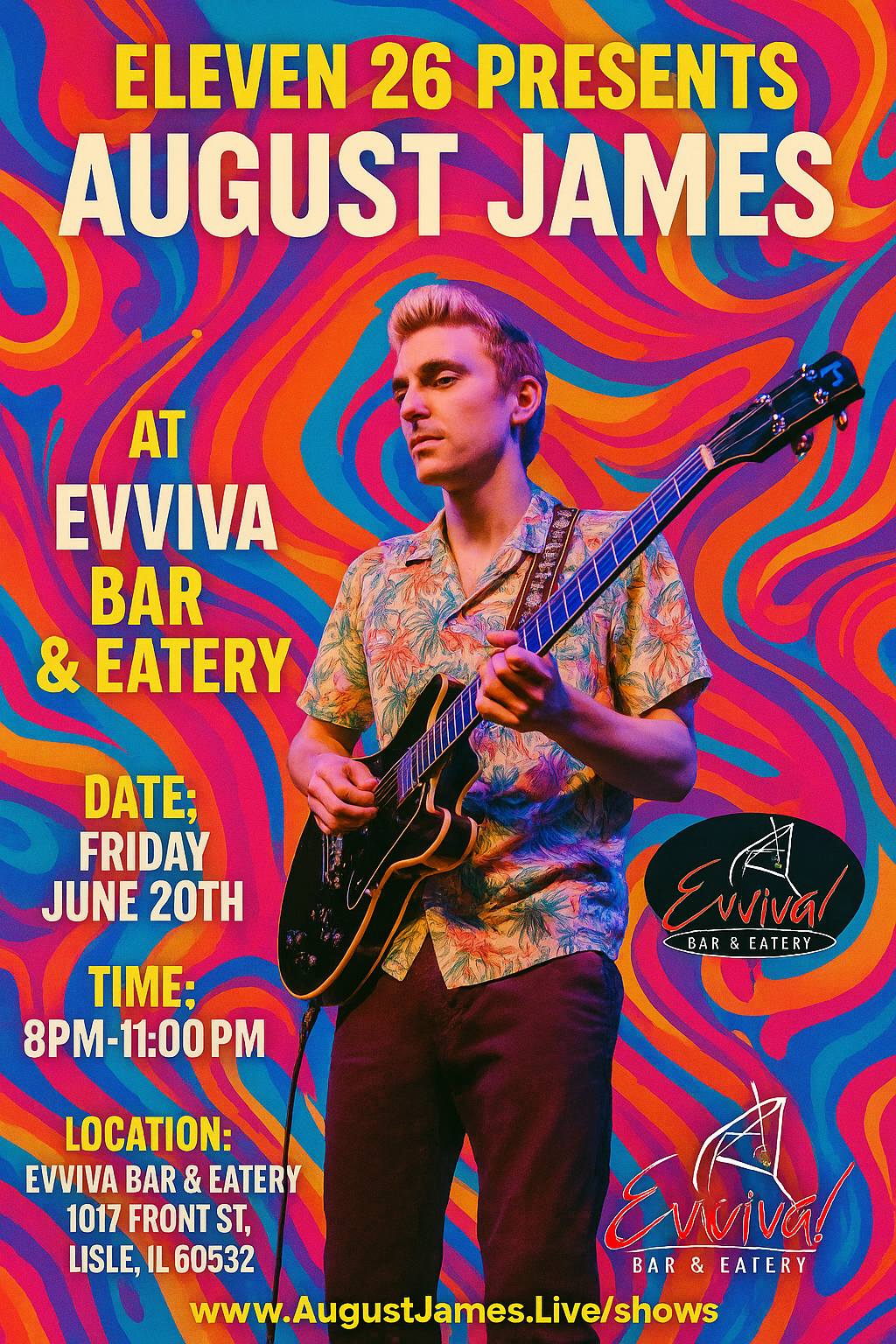 August James at Evviva in Lisle